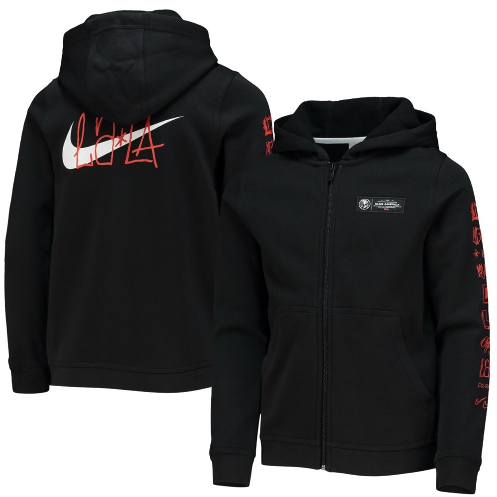 Nike Youth Full-Zip Hoodie - Black. Size XS (6).